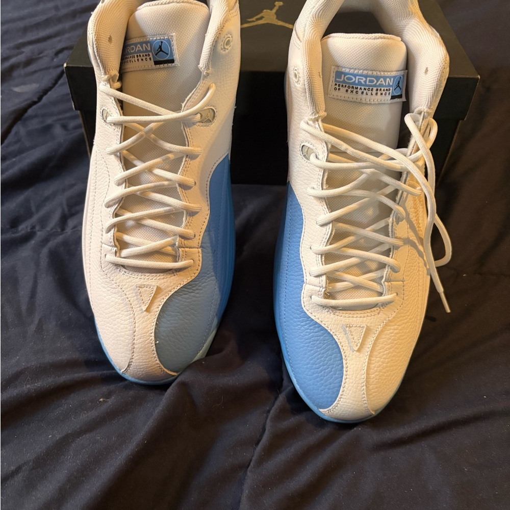 Jordan Sneakers in White and Blue size 11 - Picture 2 of 10